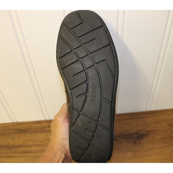 Ecco Men's Brown Genuine Leather Classic Moc‎ II Slip On Loafers Shoes Size 41 8 - Picture 8 of 9